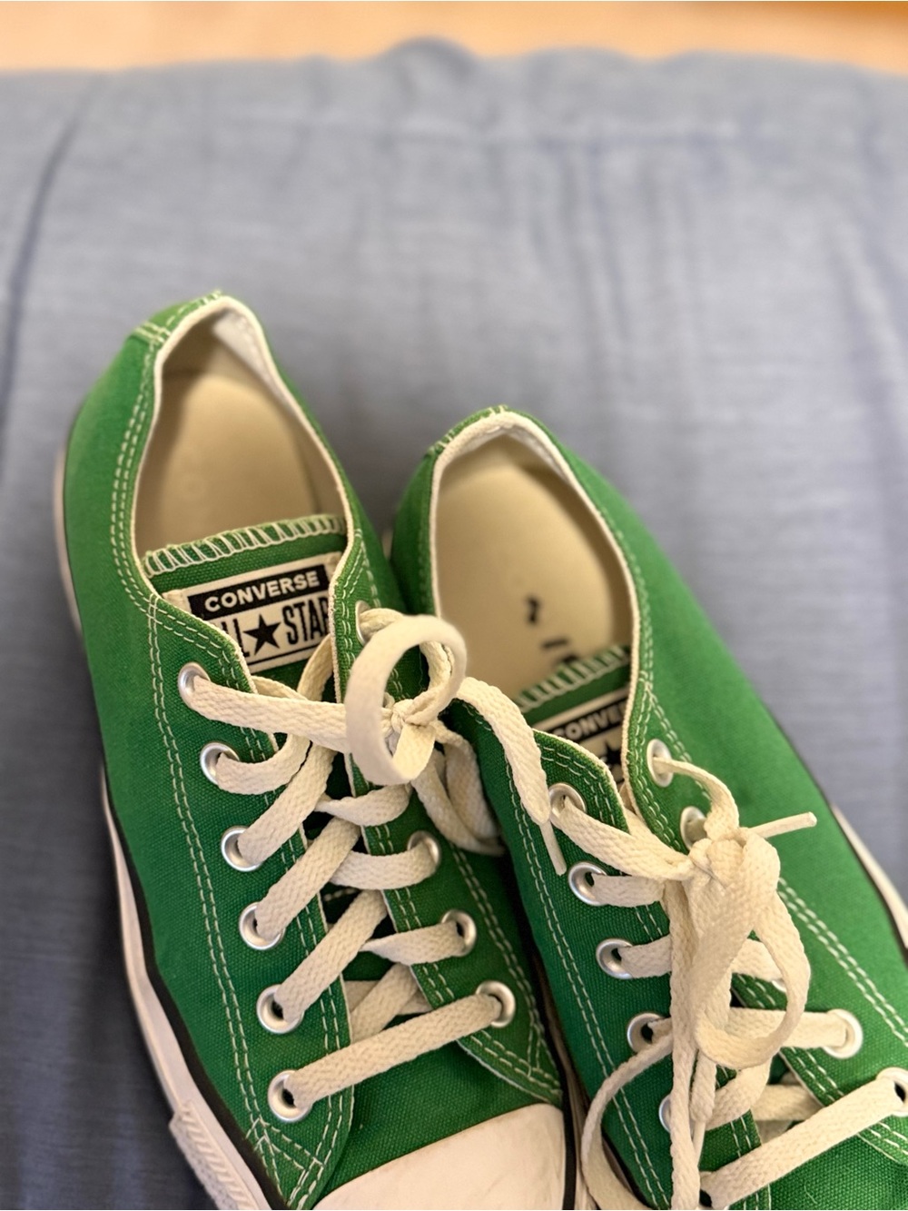 Converse Green Low Top Canvas Sneakers